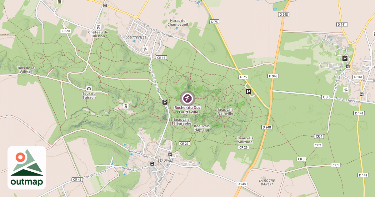 Map of Rocher du Duc - Loutteville