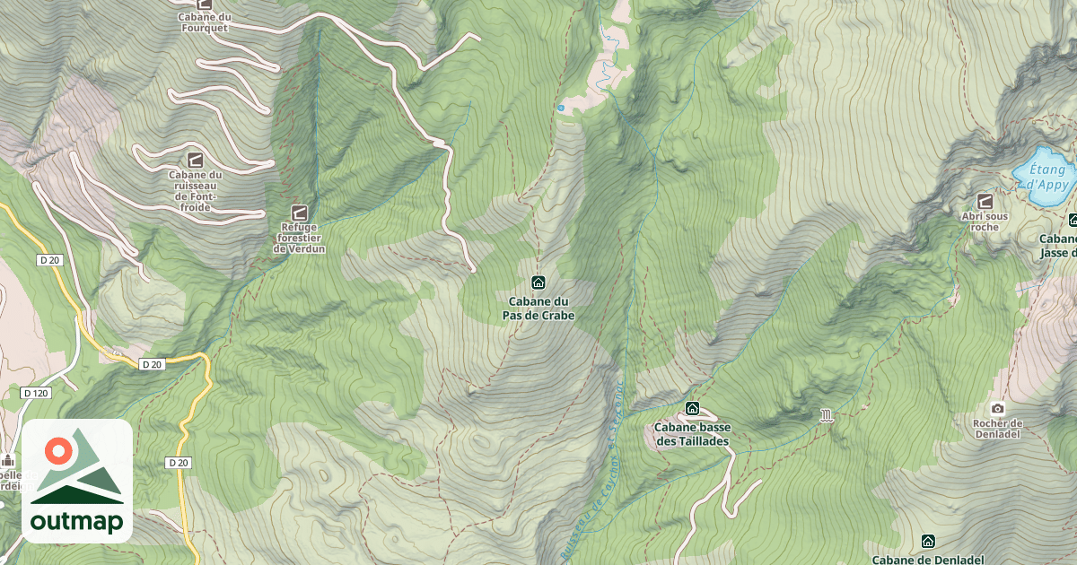 Map of Cabane du Pas de Crabe