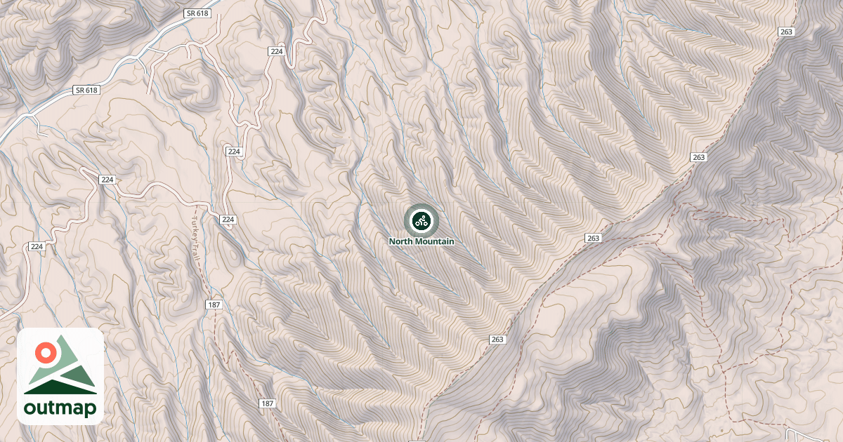 Map of North Mountain