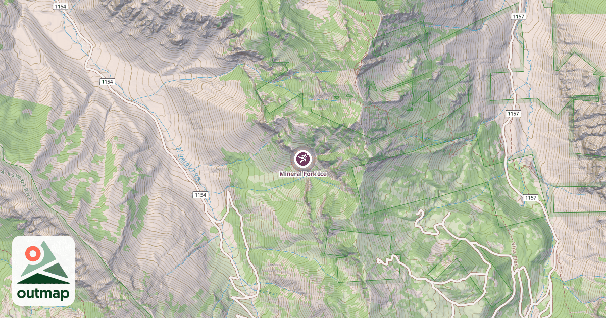 Map of Mineral Fork Ice