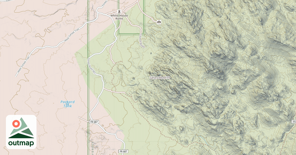 Map of Sahara Motel