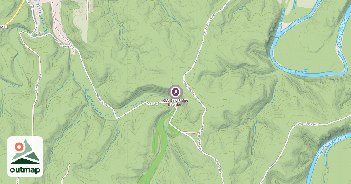 Map of CM: Bald Ridge Boulders