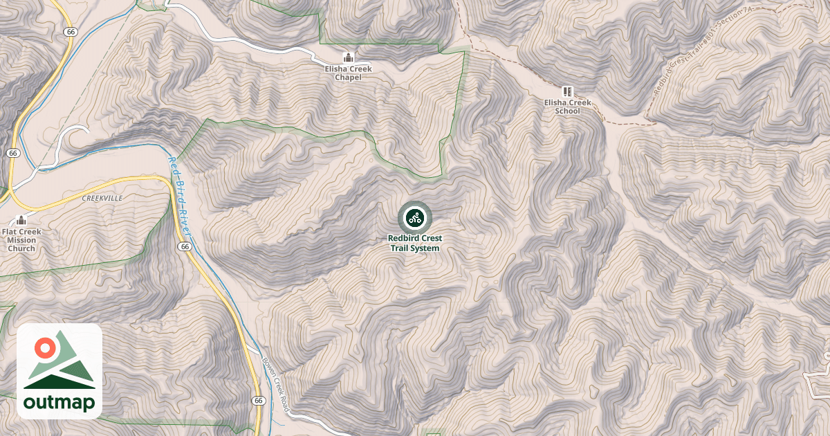 Map of Redbird Crest Trail System