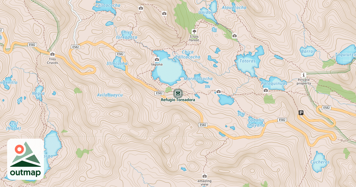 Map of Refugio Toreadora