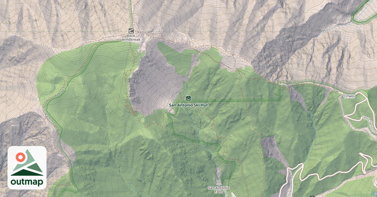 Map of San Antonio Ski Hut