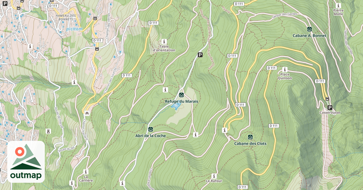 Map of Refuge du Marais