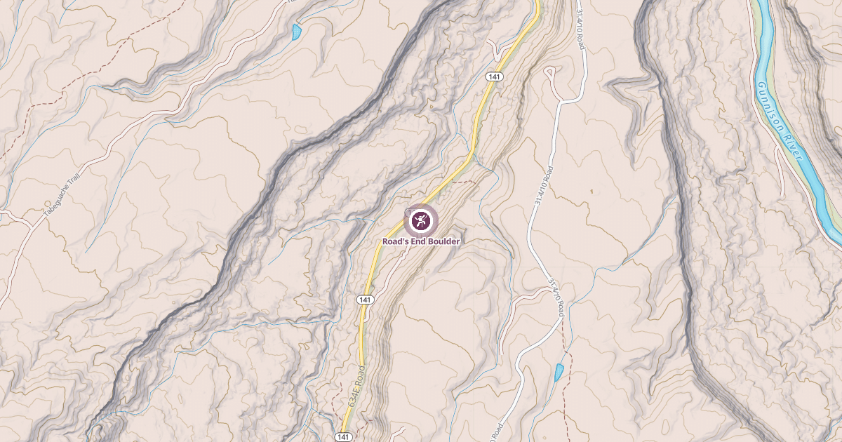 Map preview of Road's End Boulder