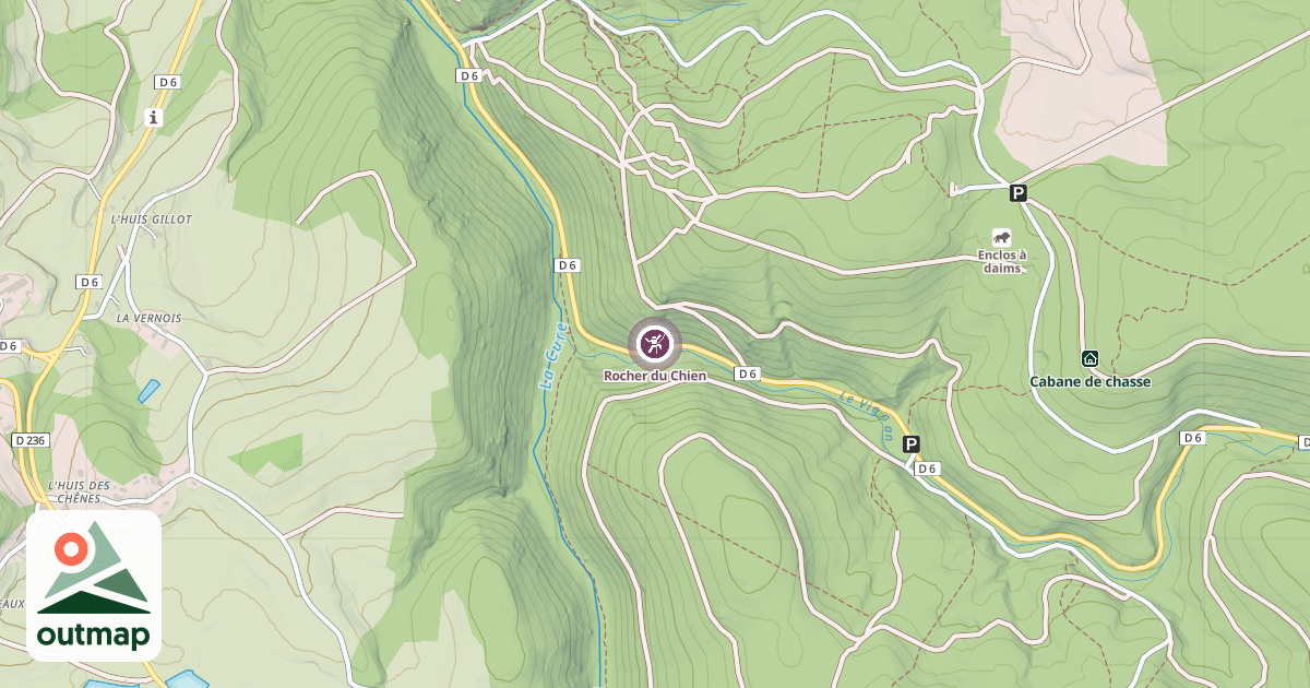 Map of Rocher du Chien