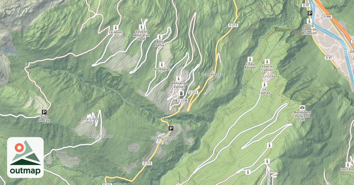Map of Gîte auberge de la vallée de l'eau rousse