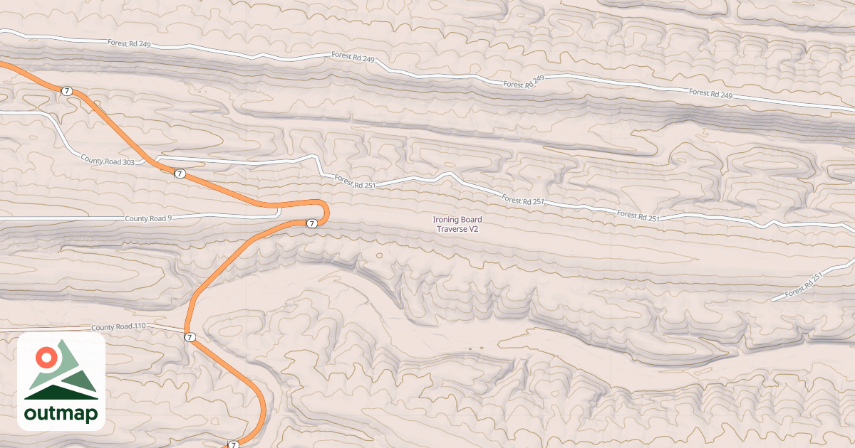 Map of Ironing Board Traverse