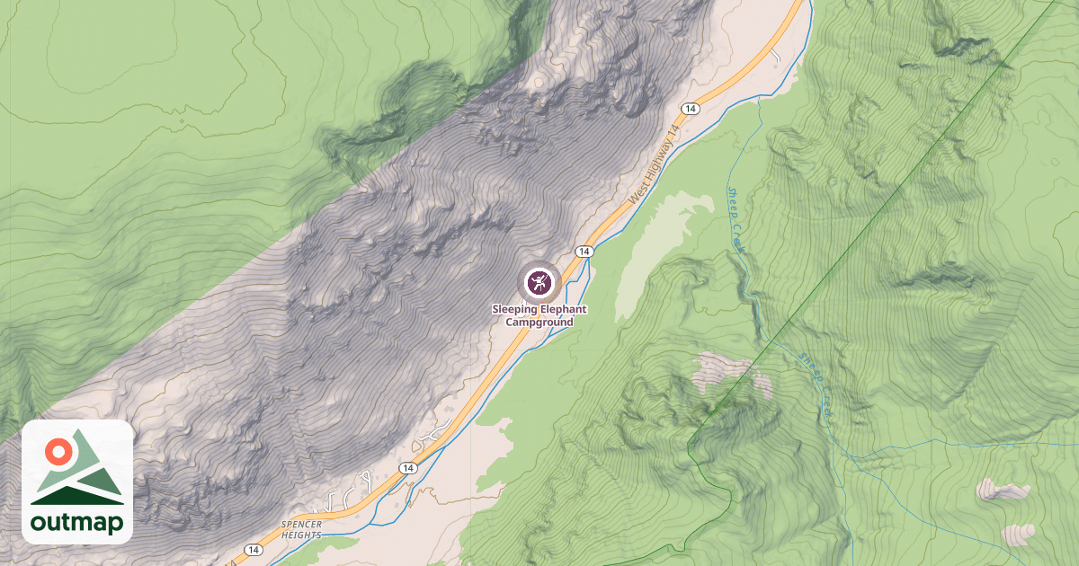 Map of Sleeping Elephant Campground