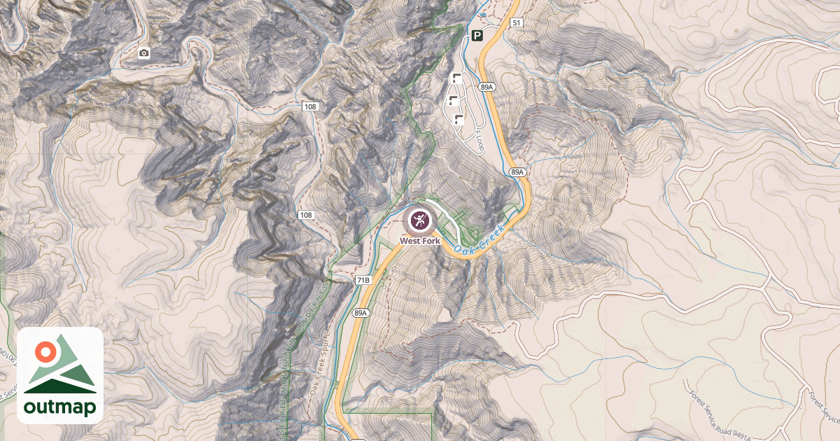 Map of West Fork