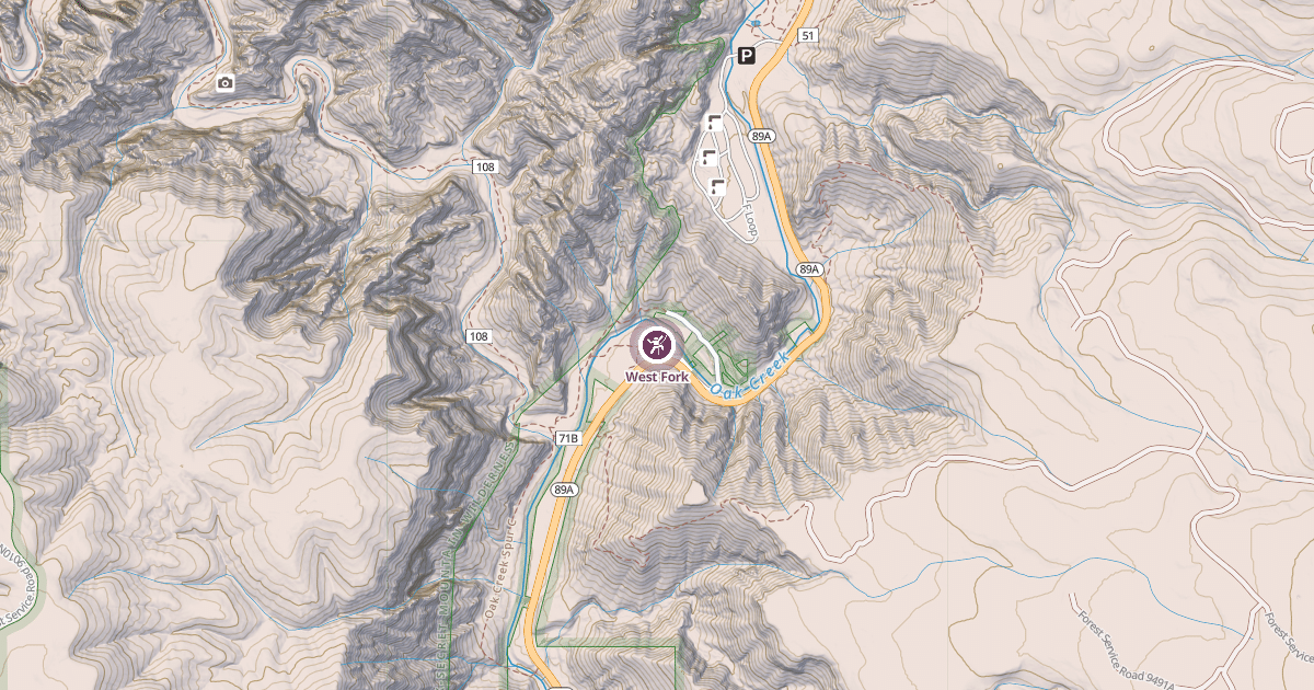 Map preview of West Fork