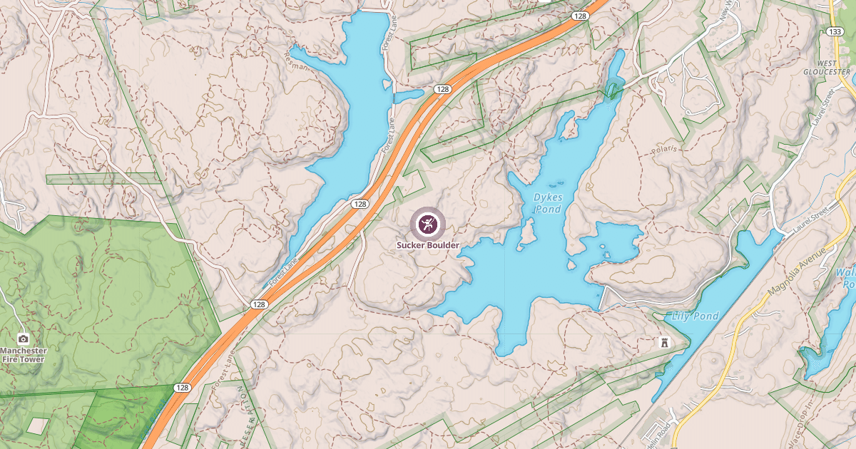 Map preview of Sucker Boulder