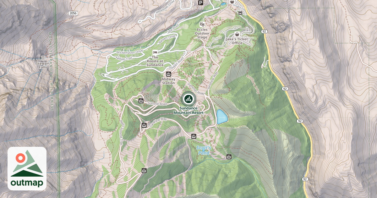 Map of Sundance Mountain Resort