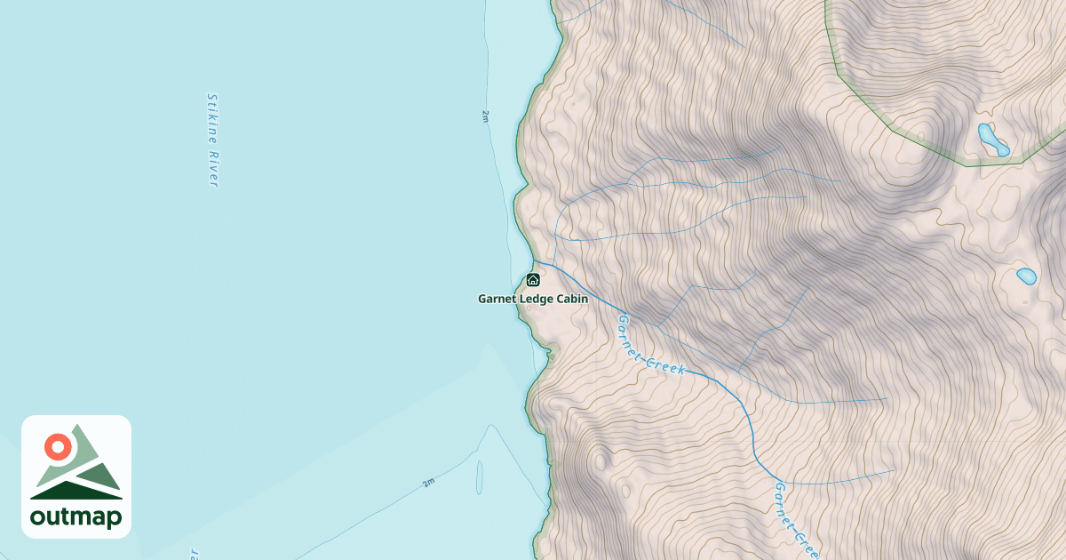 Map of Garnet Ledge Cabin