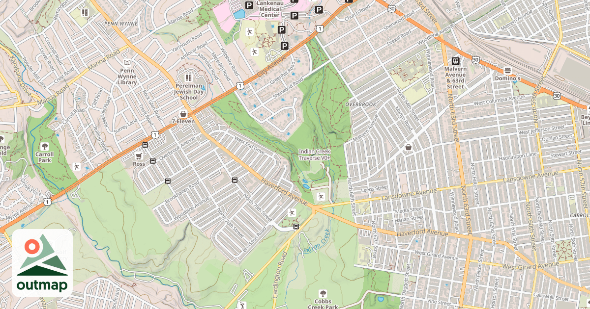 Map of Indian Creek Traverse