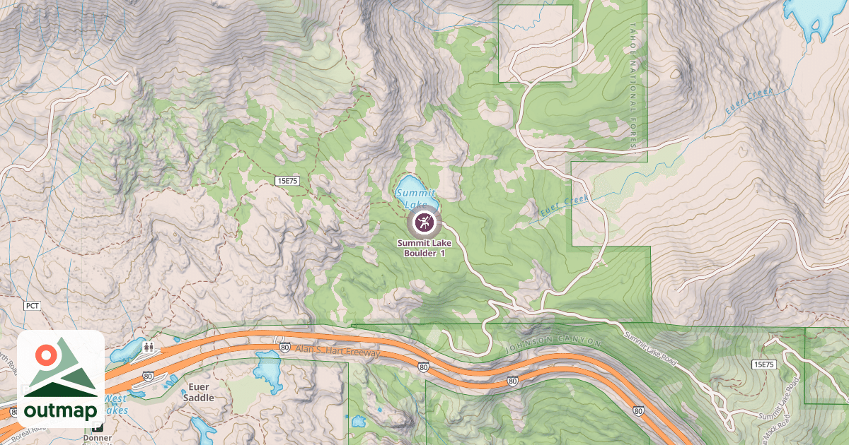 Map of Summit Lake Boulder  1