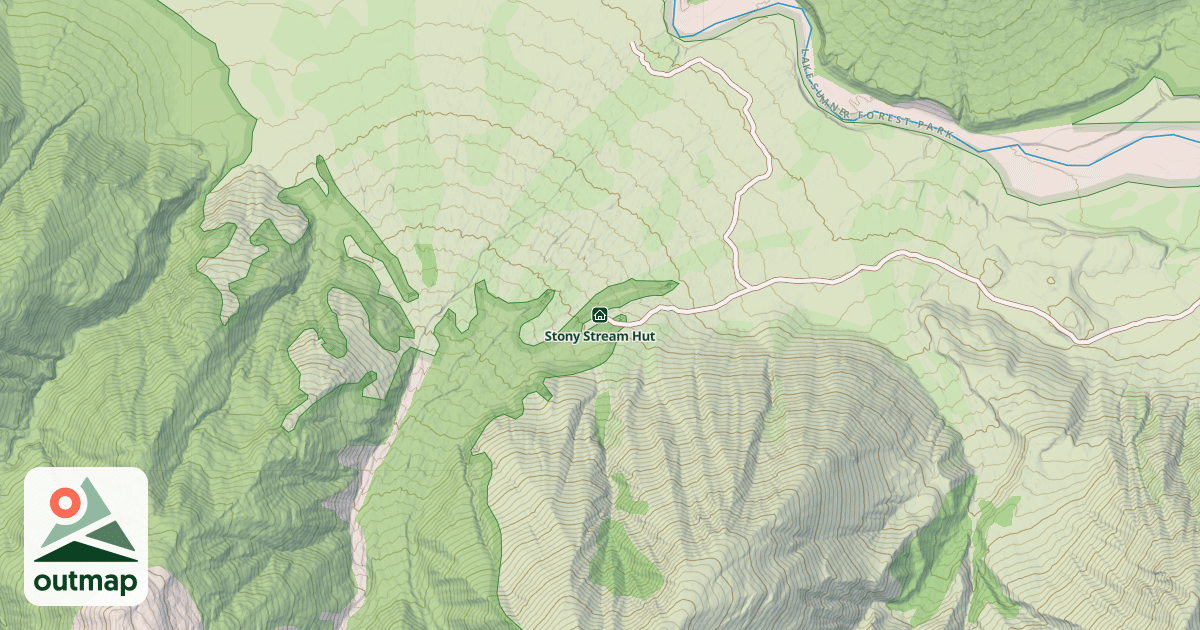 Map of Stony Stream Hut