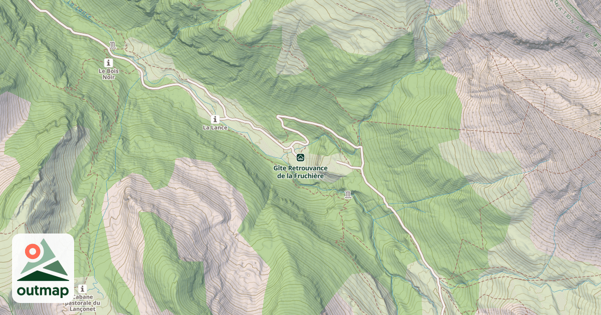 Map of Gîte Retrouvance de la Fruchière