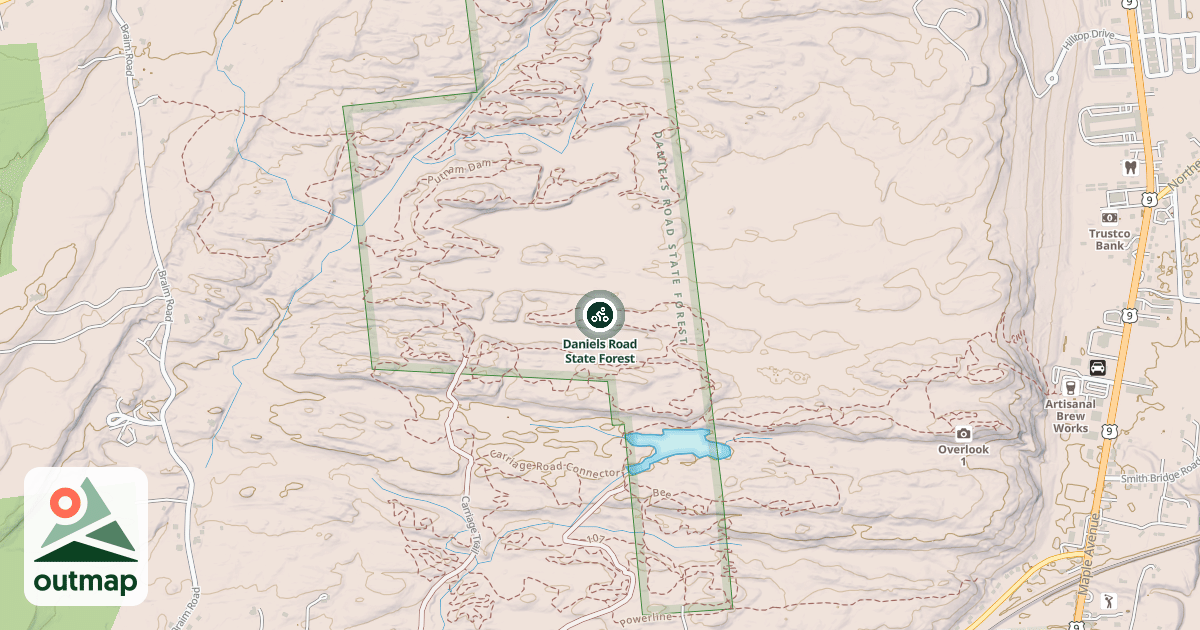 Map of Daniels Road State Forest