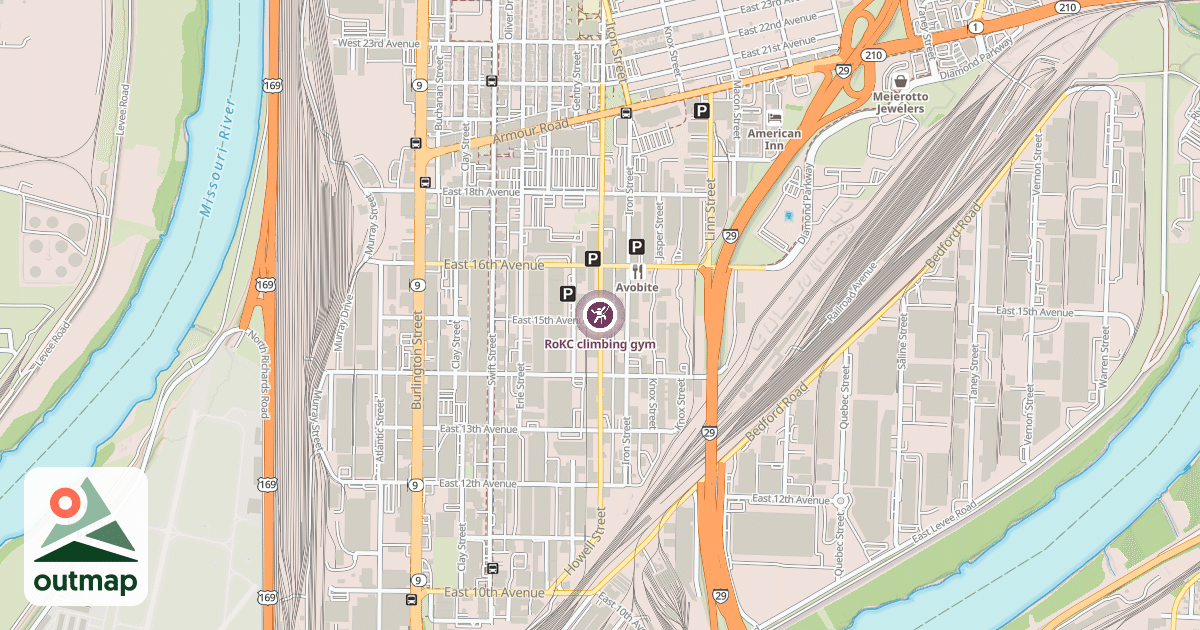 Map of RoKC climbing gym