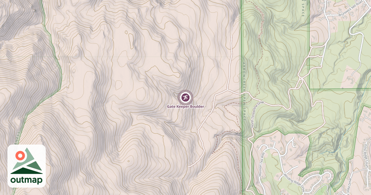 Map of Gate Keeper Boulder