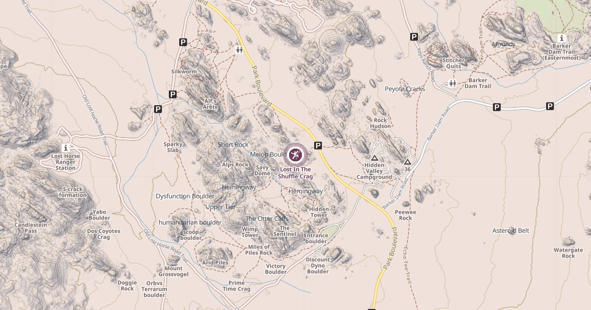 Map preview of Lost In The Shuffle Crag