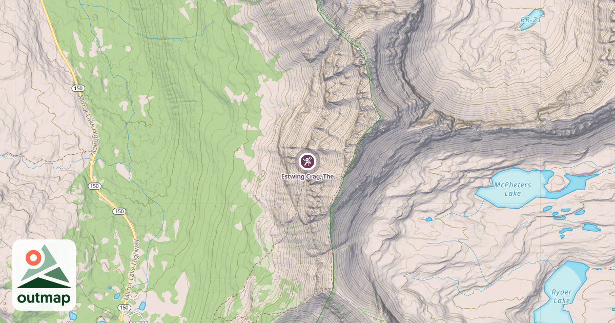 Map of Estwing Crag, The