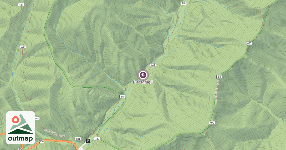 Map of Outcropping E