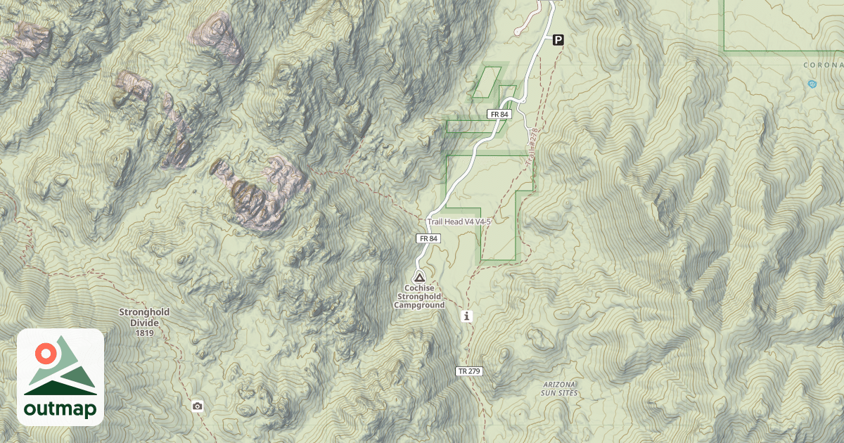Map of Trail Head V4