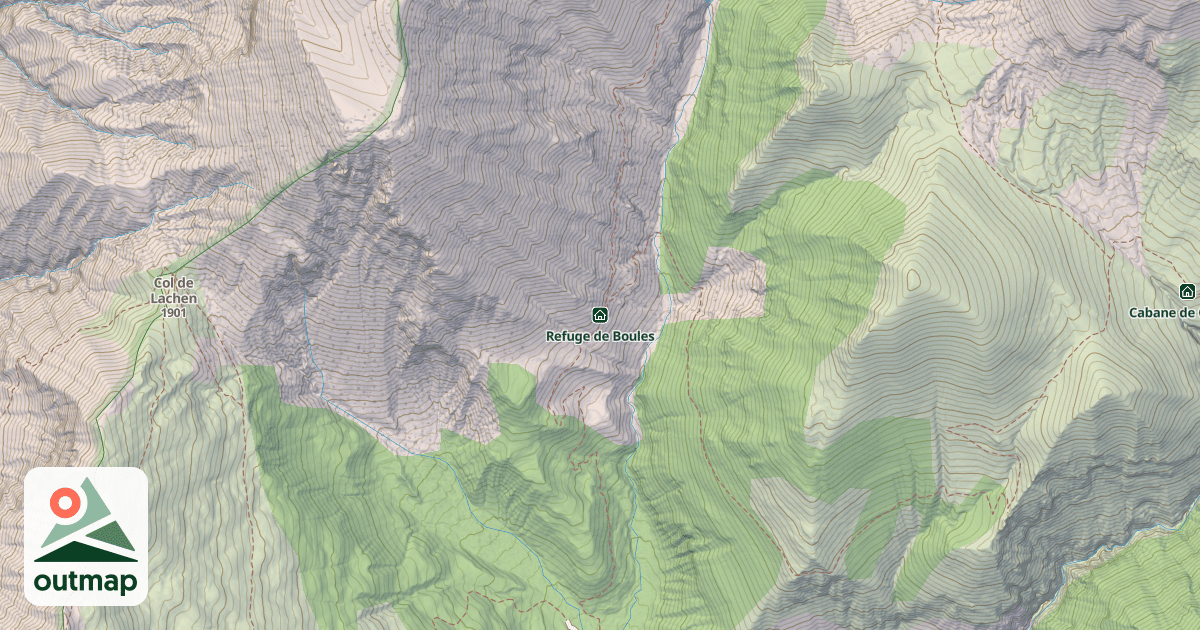Map of Refuge de Boules