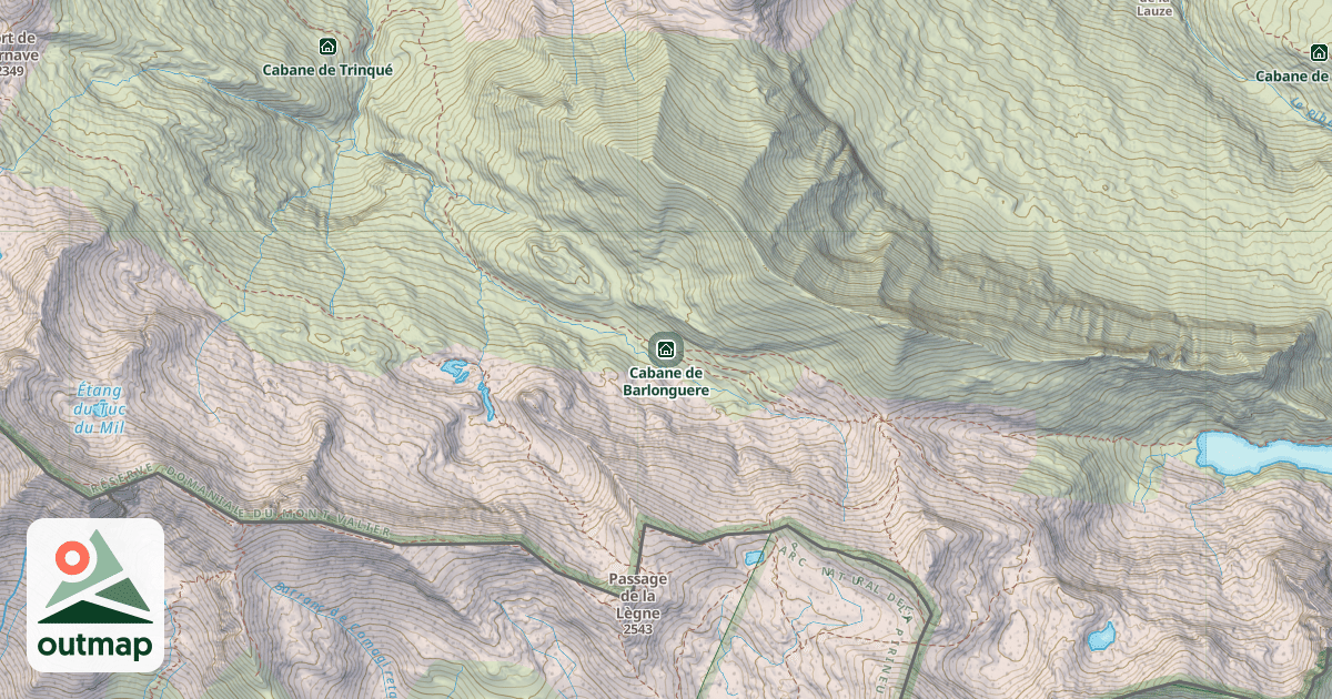 Map of Cabane de Barlonguere