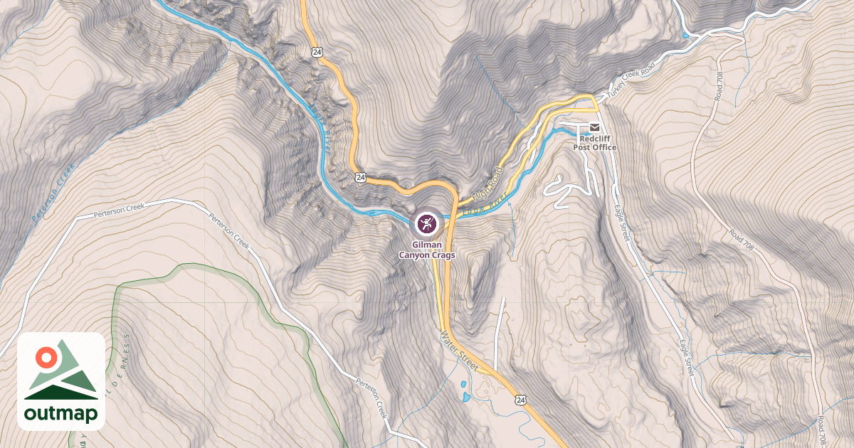 Map of Gilman Canyon Crags