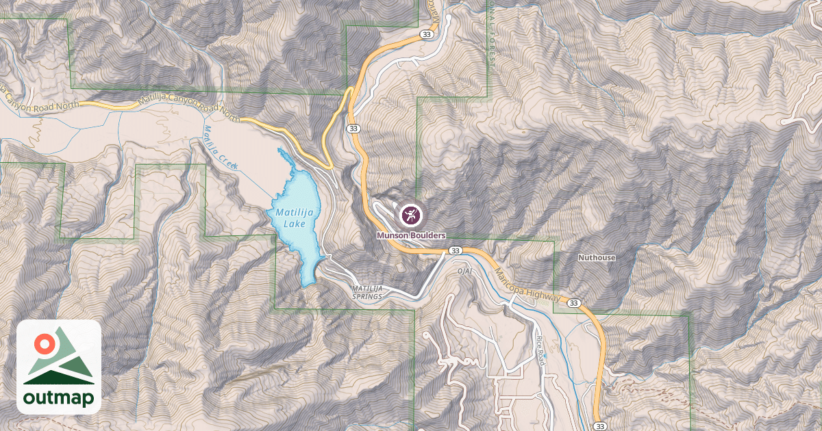 Map of Munson Boulders