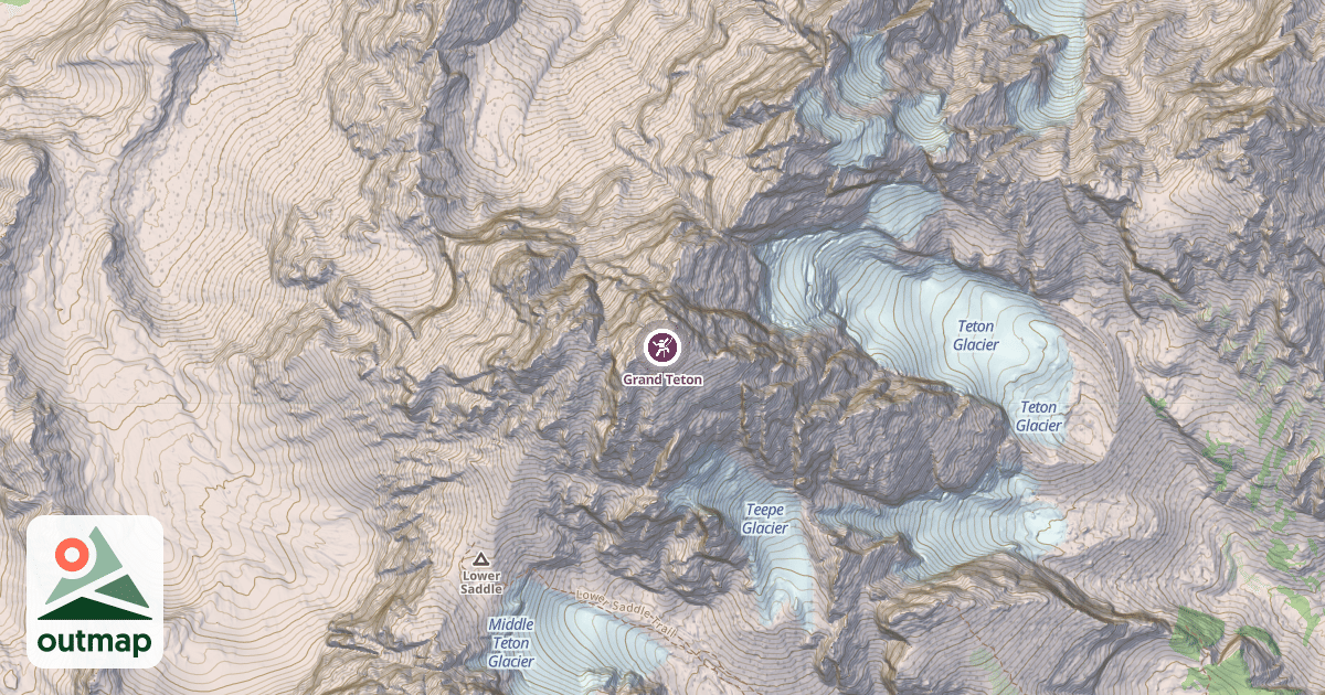 Map of Grand Teton