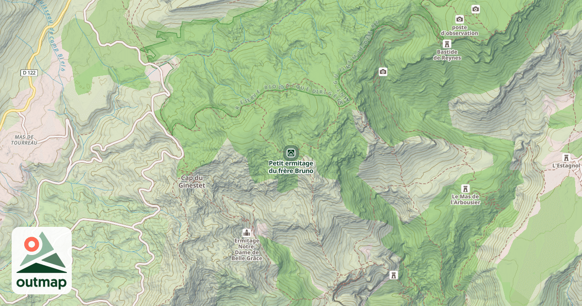 Map of Petit ermitage du frère Bruno