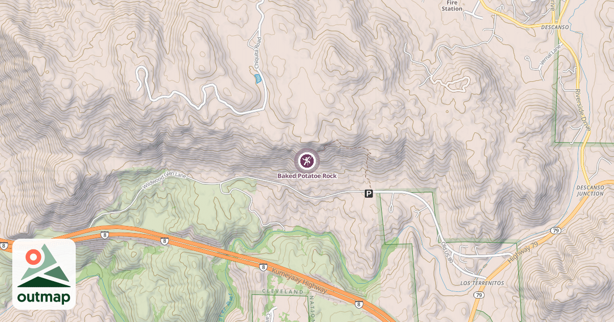 Map of Baked Potatoe Rock