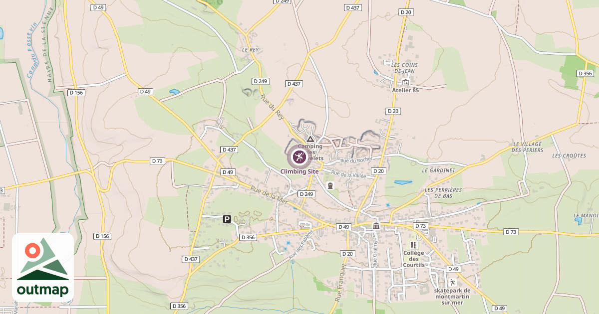 Map of Climbing Site