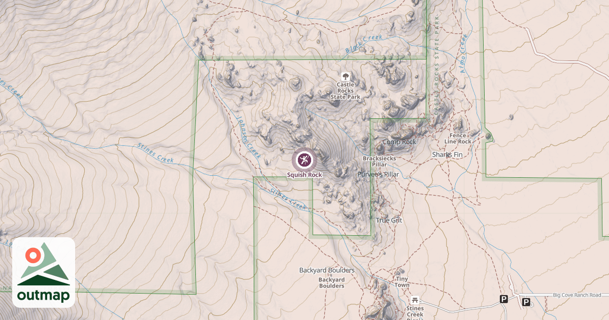 Map of Squish Rock