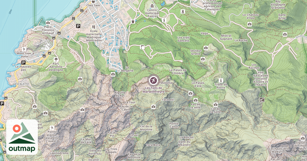 Map of Les Toits de Marseilleveyre