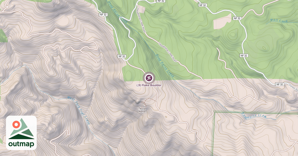 Map of (.9) Flake Boulder