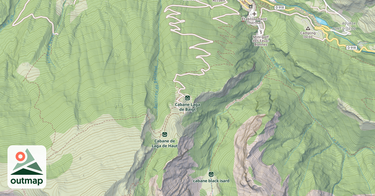 Map of Cabane Laga de Baigt