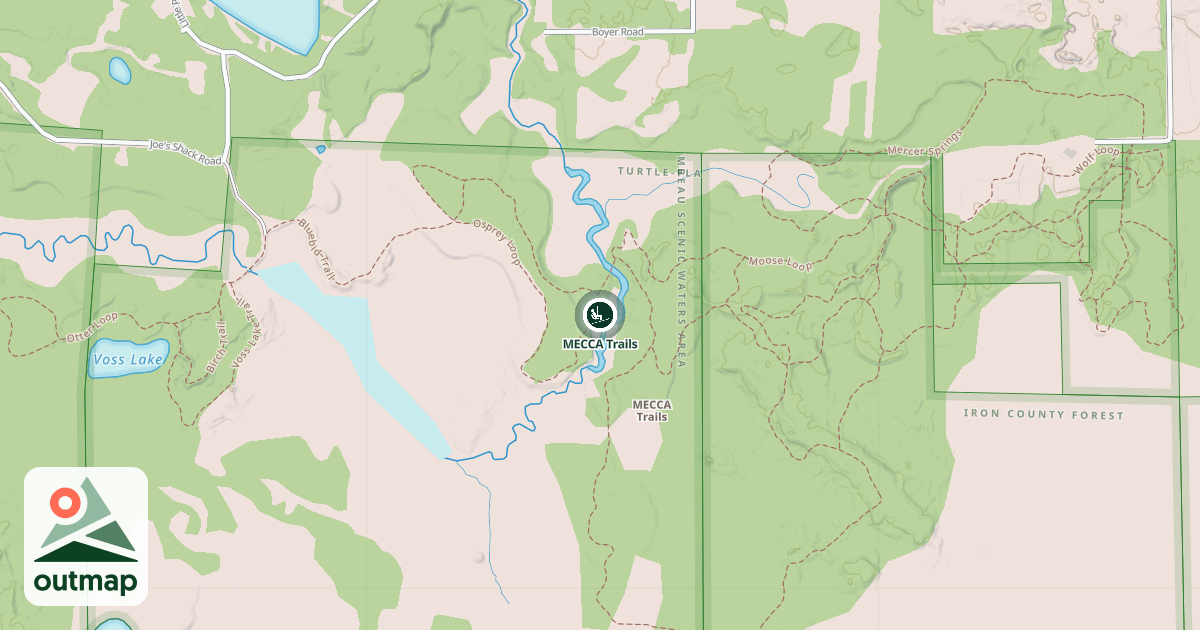 Map of MECCA Trails
