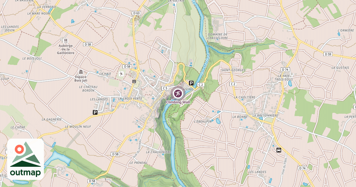 Map of Climbing Wall