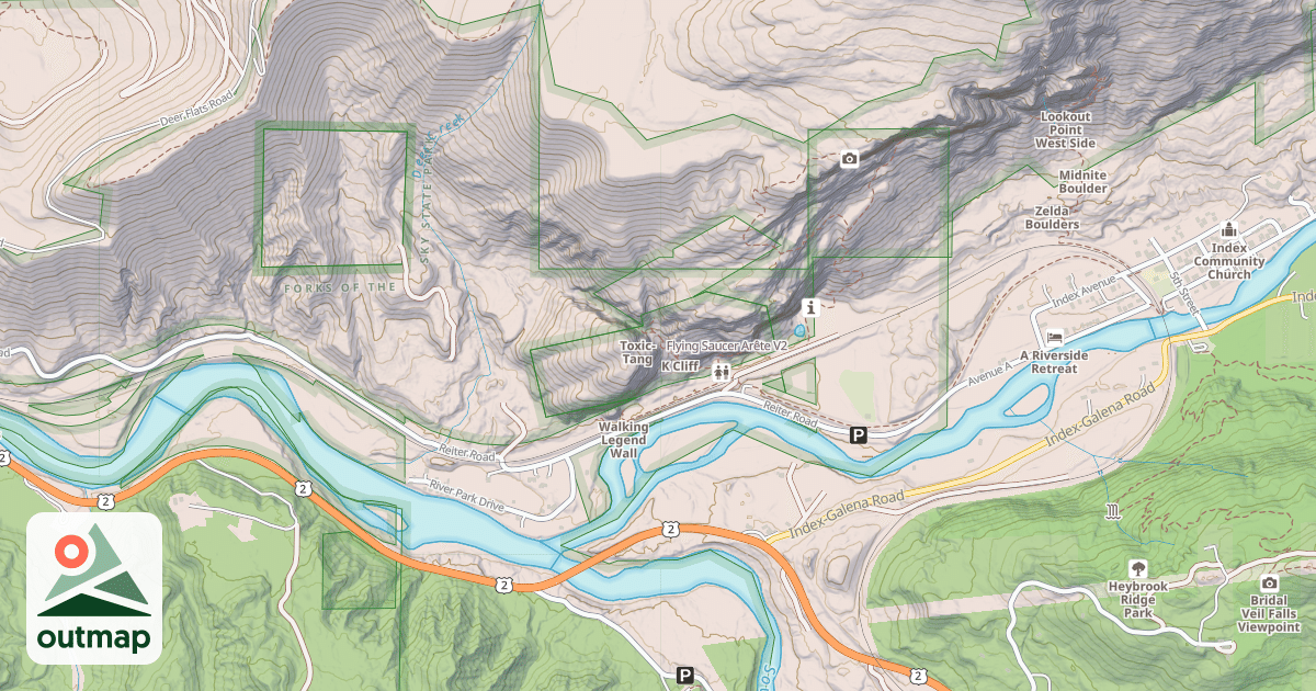 Map of Flying Saucer Arête