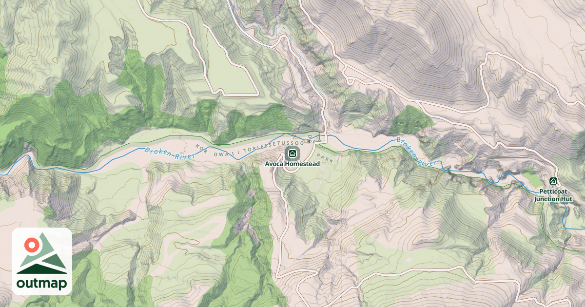 Map of Avoca Homestead