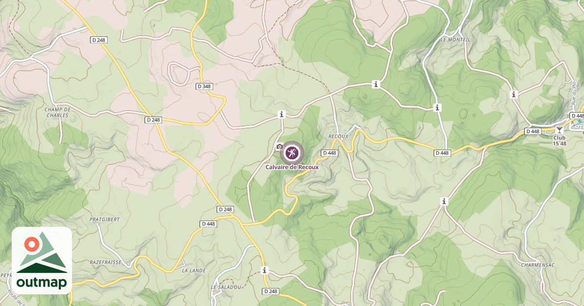 Map of Calvaire de Recoux