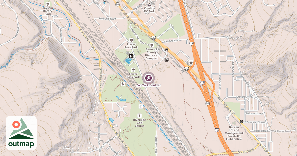 Map of Zoo York Boulder