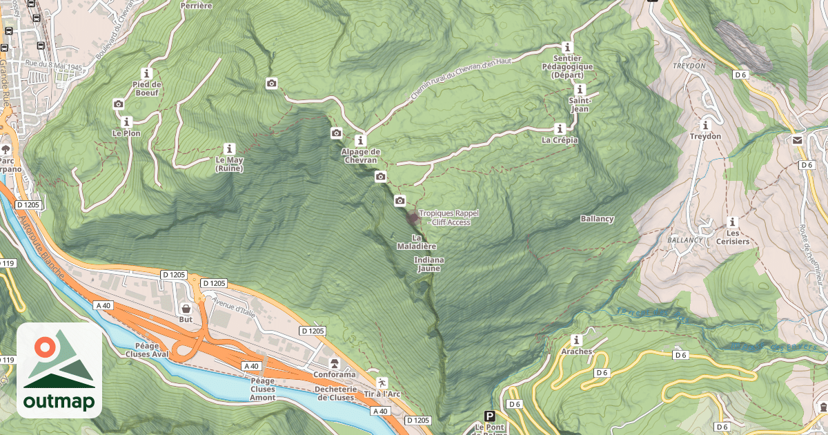 Map of Tropiques Rappel - Cliff Access